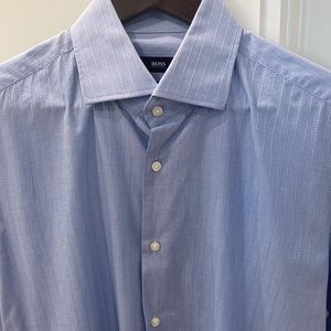 Hugo Boss Gerald Light Blue Dress Shirt - Size 16.5 (Never Worn)